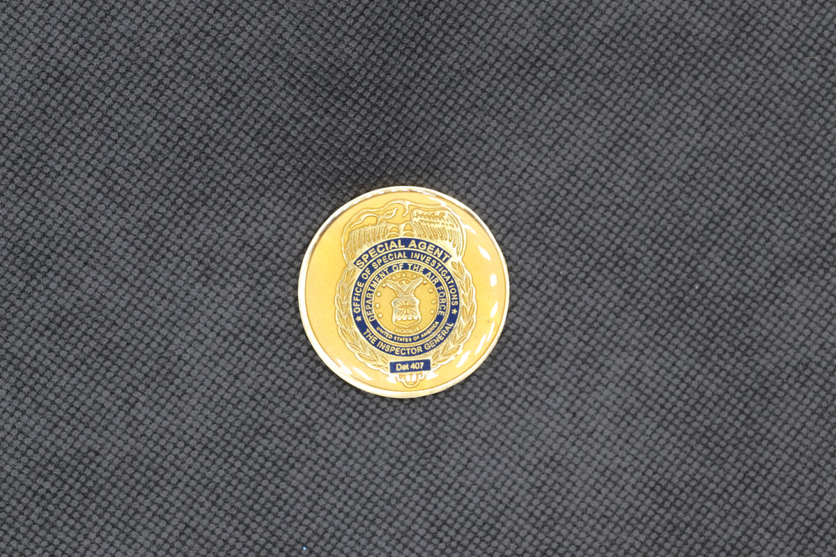 Rare USAF AFOSI Detachment 407 Keesler AFB Military Challenge Coin