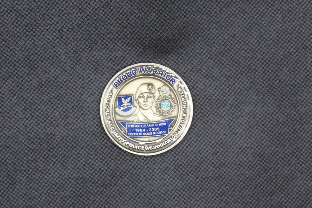 USAF Elizabeth N. Jacobson Memorial Security Forces Challenge Coin Serial #105