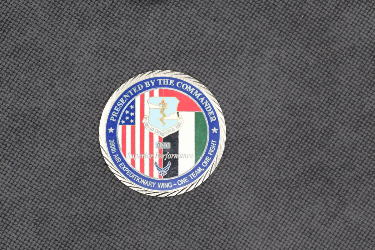 USAF 380th Air Expeditionary Wing Commander's "Superior Performance" Challenge Coin