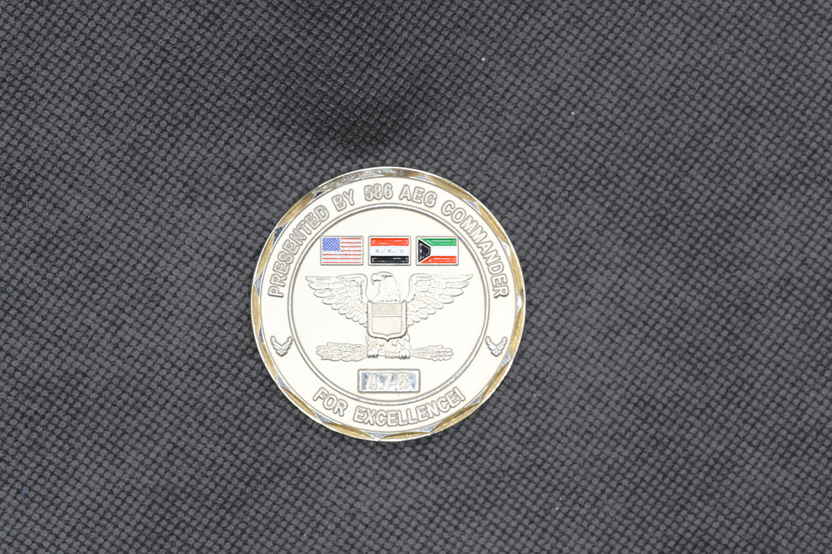USAF 586th Air Expeditionary Group Commander's "For Excellence" Challenge Coin
