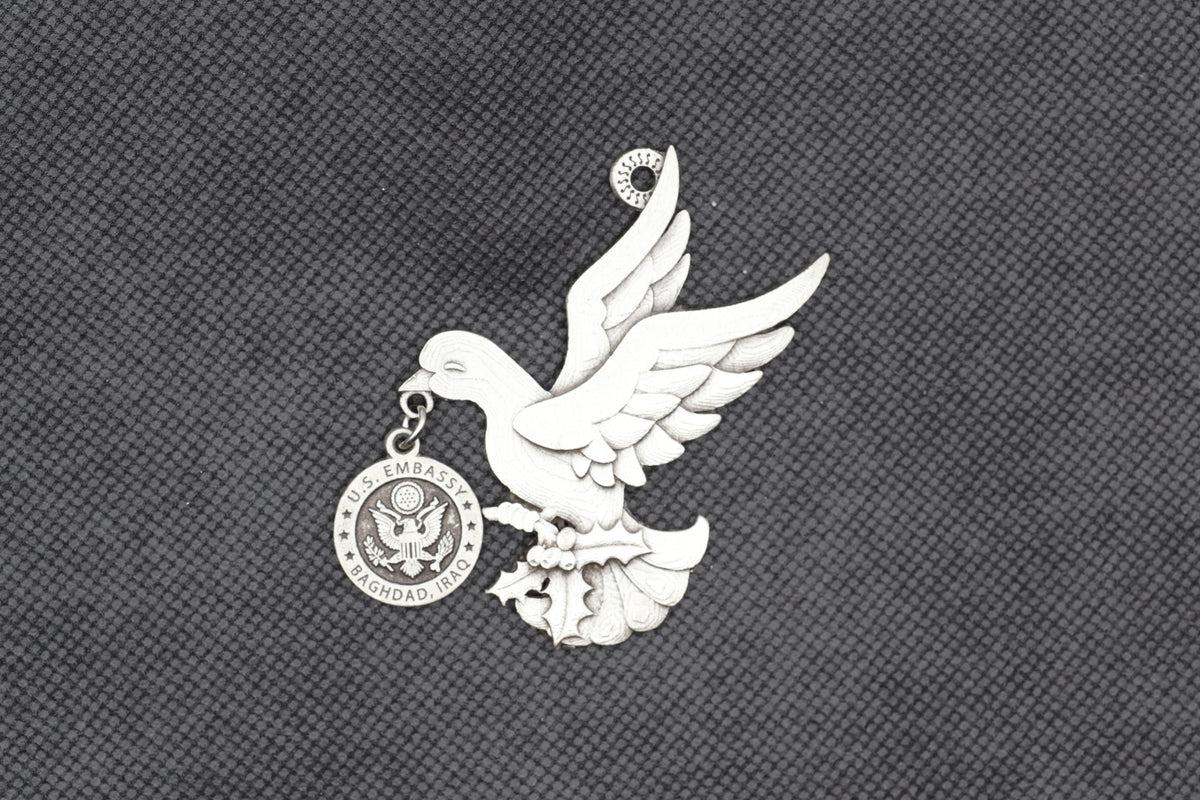 U.S. Embassy Baghdad Peace Dove Commemorative Holiday Ornament
