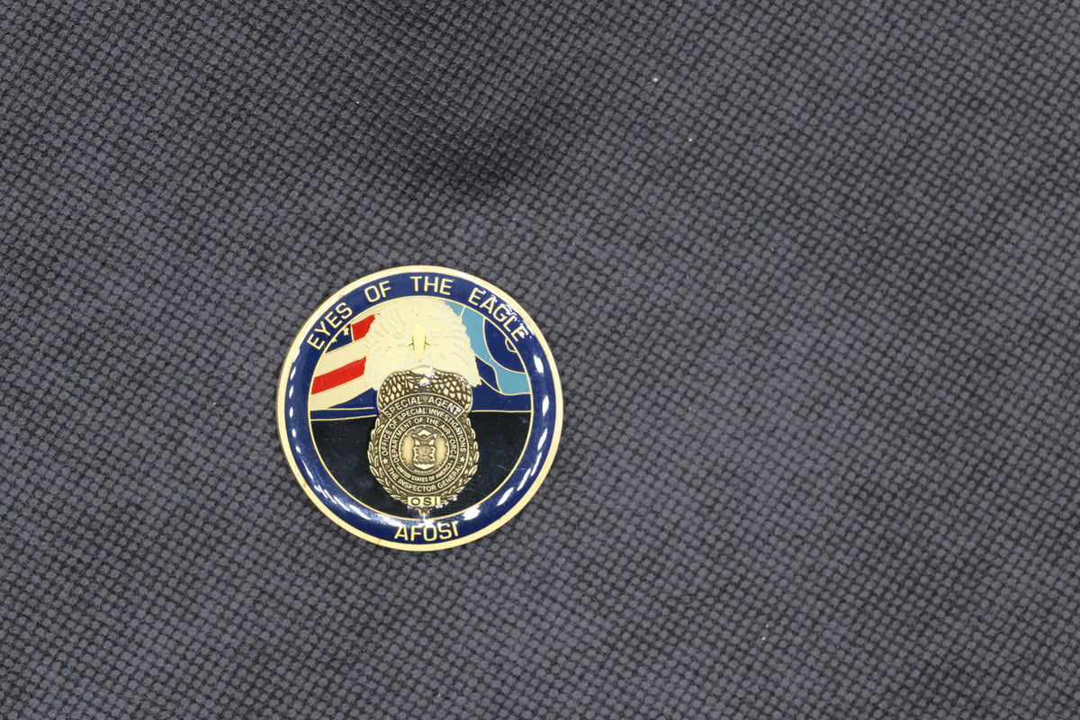 USAF AFOSI Detachment 324 McConnell AFB "Crime Scene" Challenge Coin