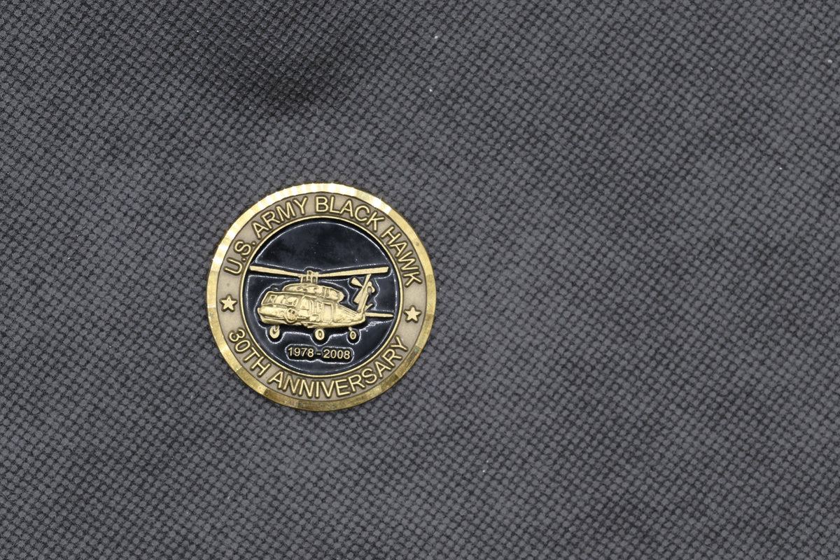 U.S. Army Black Hawk Helicopter 30th Anniversary Sikorsky Corporate Challenge Coin