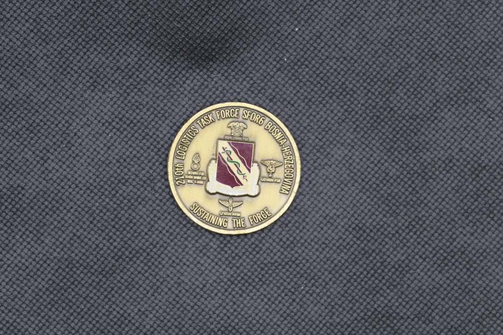 US Army 10th Mountain Division 210th Logistics Task Force SFOR6 Bosnia Challenge Coin