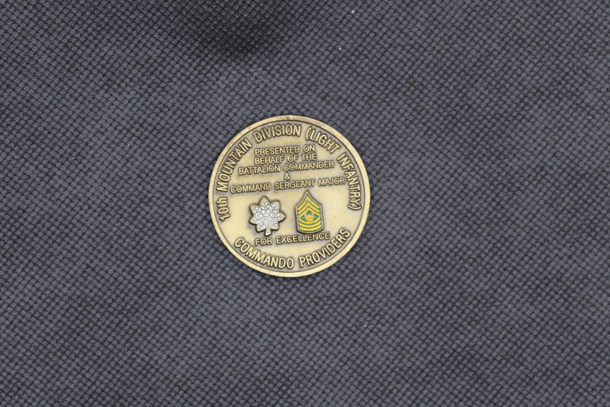 US Army 10th Mountain Division 210th Logistics Task Force SFOR6 Bosnia Challenge Coin