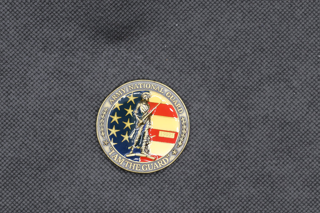 United States Army National Guard "I Am The Guard" Minuteman Challenge Coin with box