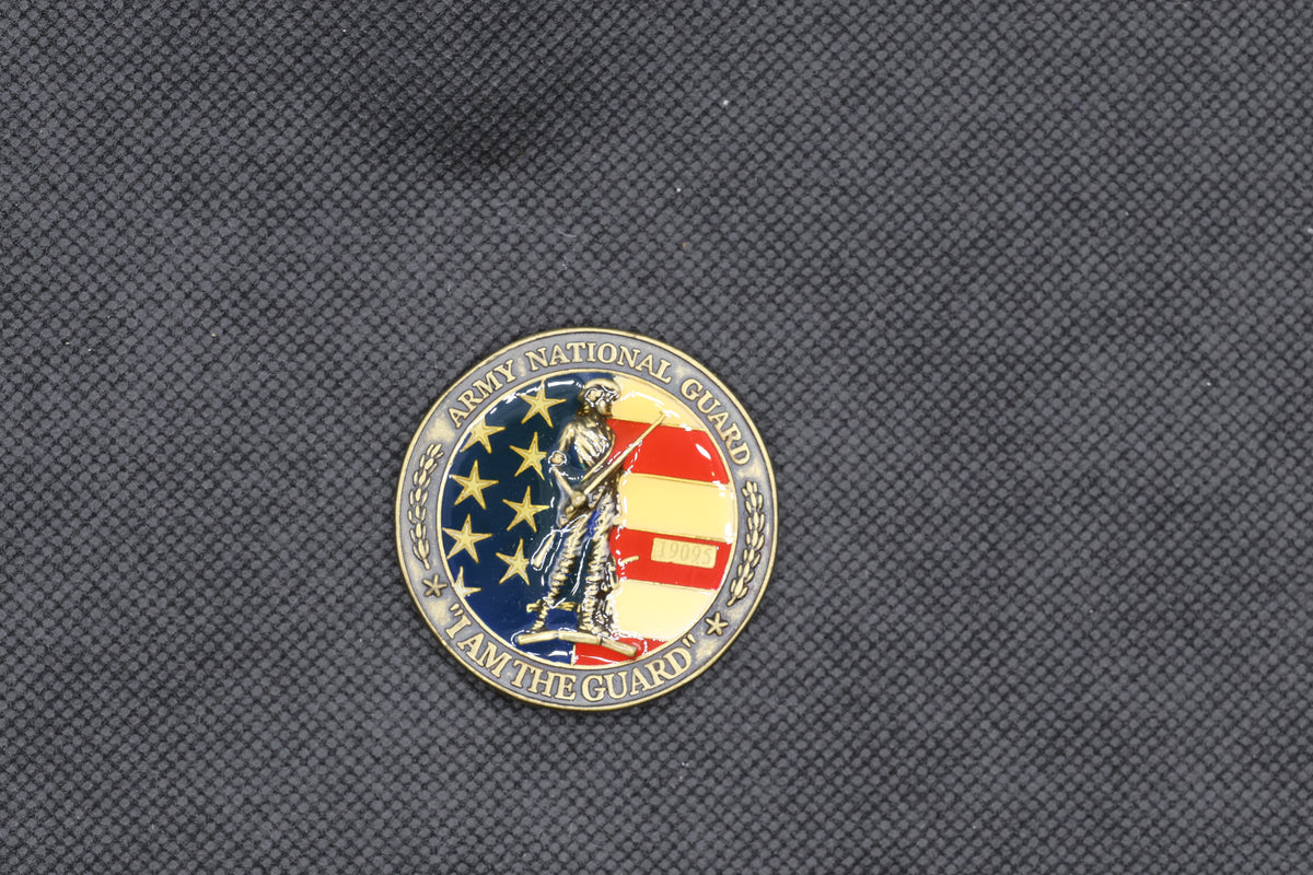 United States Army National Guard "I Am The Guard" Minuteman Challenge Coin with box