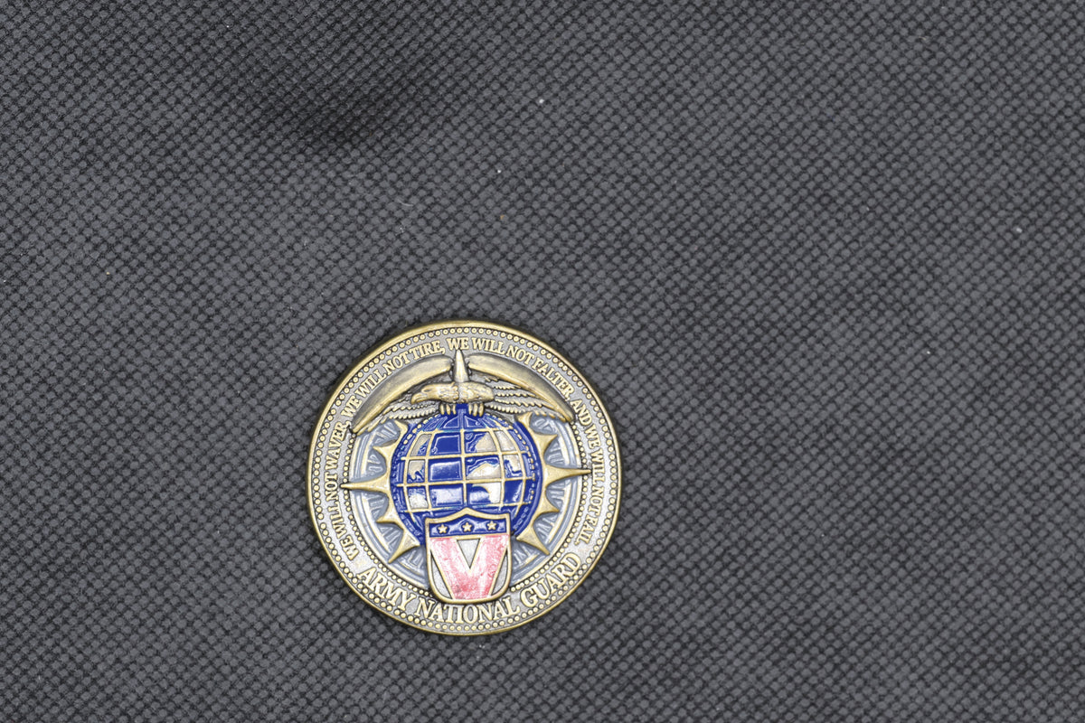 United States Army National Guard "I Am The Guard" Minuteman Challenge Coin with box