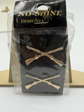 NOS U.S. Army Infantry Crossed Rifles Insignia Pair | No-Shine Finish | Sealed Package | Institute of Heraldry Certified