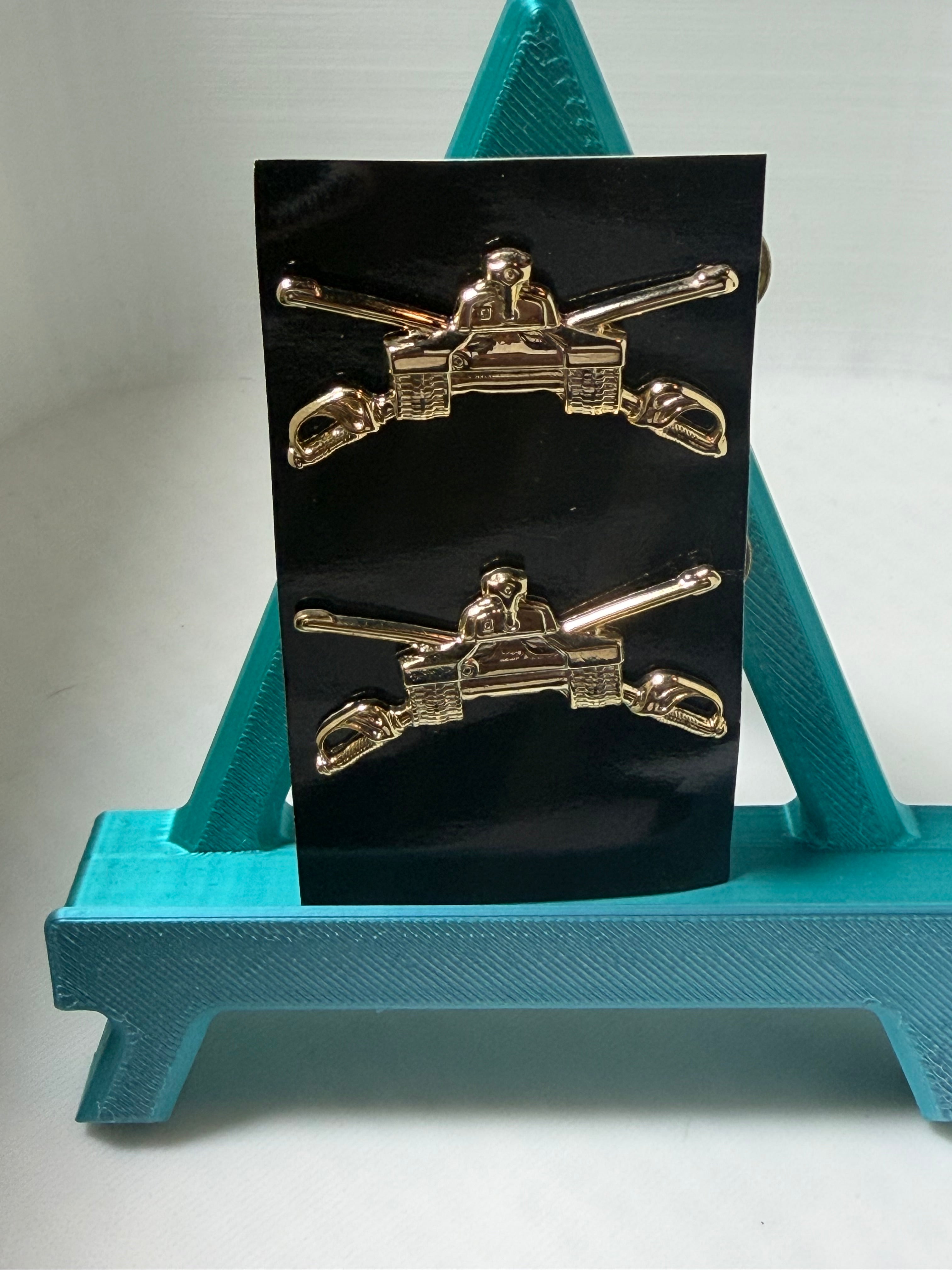 Armor Branch Insignia - Officer - S. B. Manufacturing Co - Sold in pairs