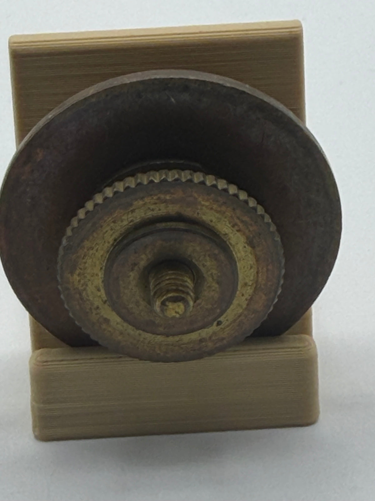 U.S. Army Infantry Collar Disk – Crossed Rifles (WWII–Post‑War Era, Bronze with Dark Patina)