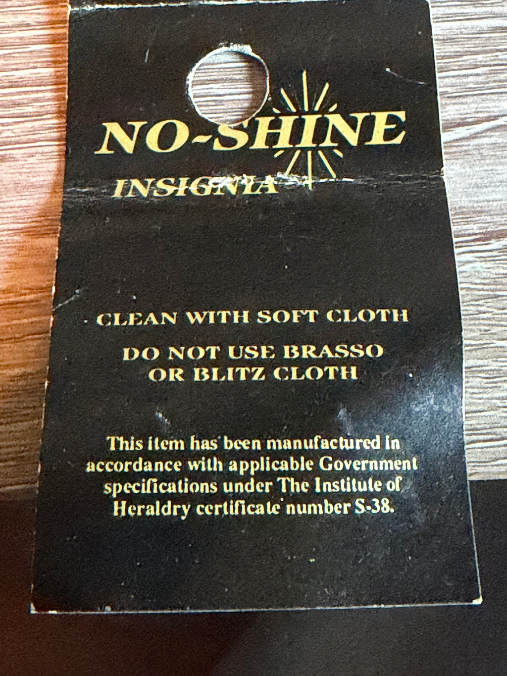 NOS U.S. Army Signal Corps Collar Disc Set on Original Card | No-Shine Insignia | Pair