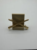 Vintage U.S. Army Infantry Crossed Rifles Branch Insignia Pair | Unmarked Clutch Back Set