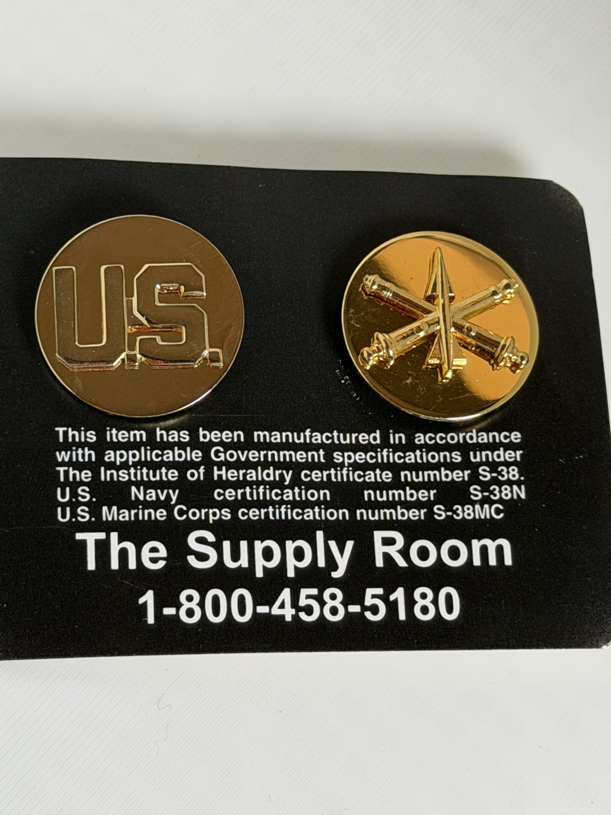 Army Air Defense Artillery Branch Insignia — Paired with U.S. Badge — The Supply Room