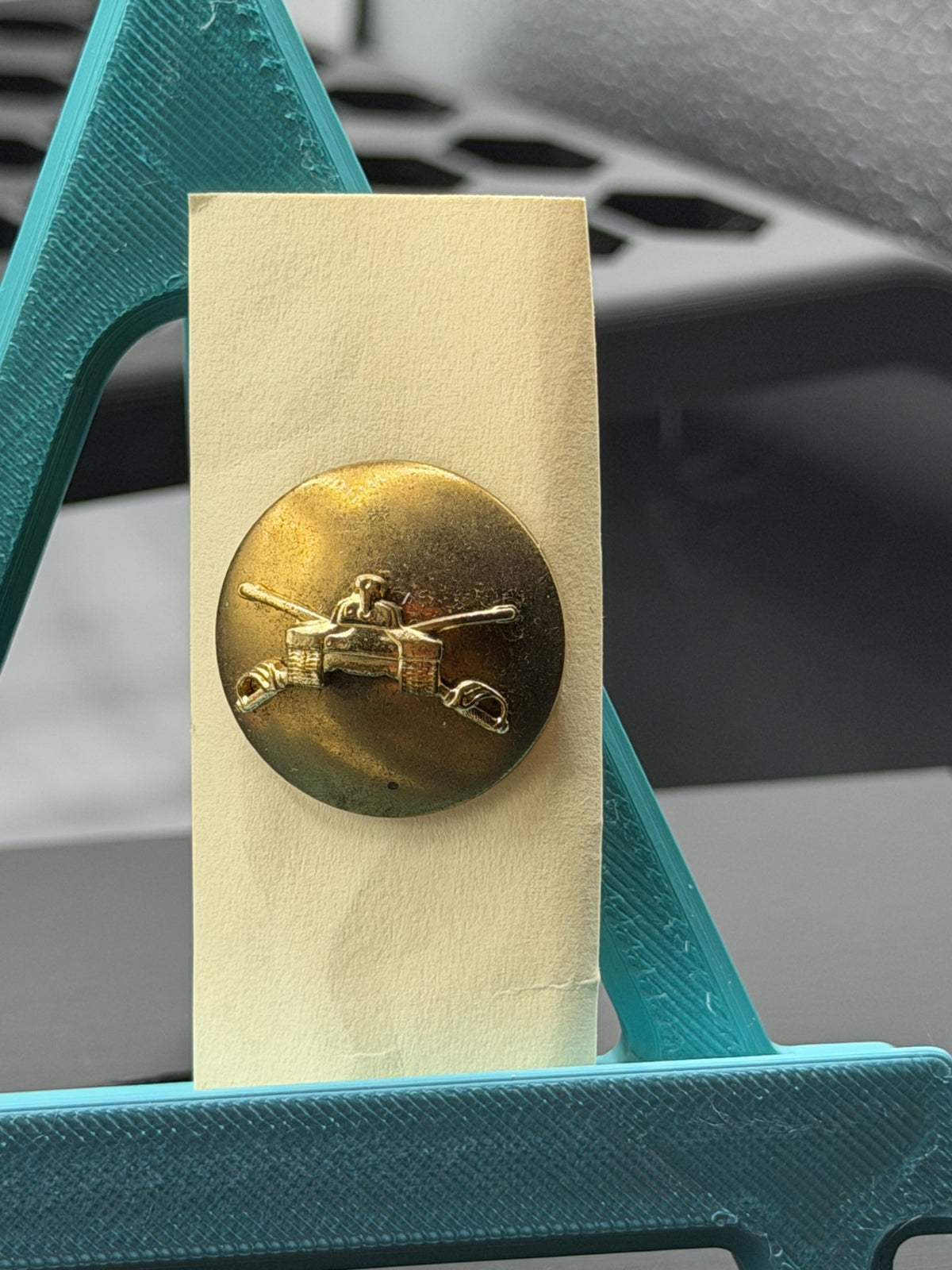 Armor Branch Insignia — Enlisted Collar Disc — Vintage Button Style - Sold Individually