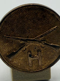 U.S. Army Infantry Collar Disk – Crossed Rifles with “H” Designation (WWII–Post‑War Era)