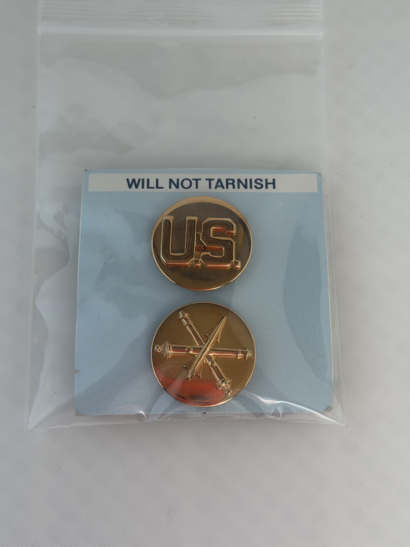 Army Air Defense Artillery Branch Insignia — Paired with U.S. Badge — L.I. GI CO